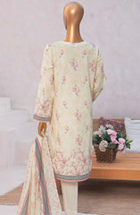 HZ Unstitch Premium Embroidered Lawn Collection D-09