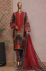 Bin Saeed Ronaq e Eid Embroidered Lawn Collection 2025 D-12