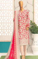 HZ Unstitch Premium Embroidered Lawn Collection D-12