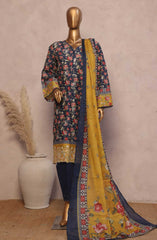 Bin Saeed Ronaq e Eid Embroidered Lawn Collection 2025 D-15