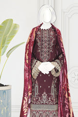 Nermeen Embroidered Luxury Peach Collection 2023 Design 01