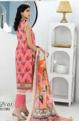 Mashaal Stripe Exclusive Digital Printed Embroidered Lawn Collection D-01