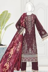 Nermeen Embroidered Luxury Peach Collection 2023 Design 01