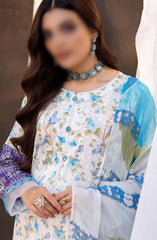 Mahees Printed Chikiankari Lawn Collection 2024 Design 02