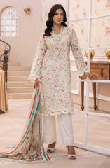 Mahees Isha Printed Chikankari Lawn Collection By Riaz Arts D-02