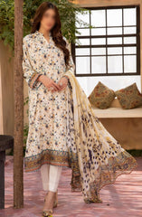 Mahees Printed Chikiankari Lawn Collection 2024 Design 03