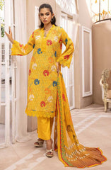 Mahees Isha Printed Chikankari Lawn Collection By Riaz Arts D-03