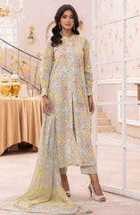 Mahees Isha Printed Chikankari Lawn Collection By Riaz Arts D-04