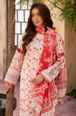 Mahees Printed Chikiankari Lawn Collection 2024 Design 05