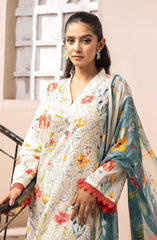 Mahees Isha Printed Chikankari Lawn Collection By Riaz Arts D-06