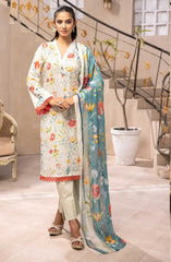 Mahees Isha Printed Chikankari Lawn Collection By Riaz Arts D-06