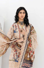 Mashaal Stripe Exclusive Digital Printed Embroidered Lawn Collection D-07