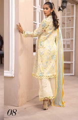 Mahees Isha Printed Chikankari Lawn Collection By Riaz Arts D-08