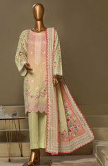 Bin Saeed Lawn Chikankari 3 PC Collection Vol 01 D-08