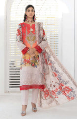 Mashaal Stripe Exclusive Digital Printed Embroidered Lawn Collection D-08