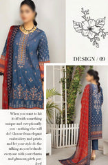 Dastaan Embroidered Print Lawn Collection 2024 By Humdum Design 09