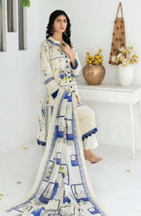 Mashaal Stripe Exclusive Digital Printed Embroidered Lawn Collection D-10