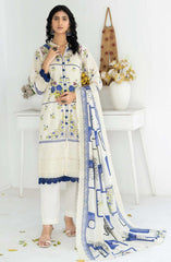 Mashaal Stripe Exclusive Digital Printed Embroidered Lawn Collection D-10