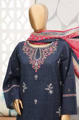 Bin Saeed Khaddar Winter Embroidered Collection 2024 D-12