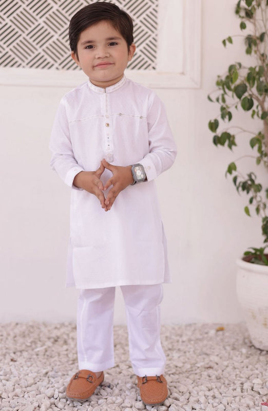 Eid Edit Kurta Trouser Collection By Hassan Jee E 27 Classic White Kurta Trouser