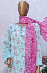 HZ Elite Unstitch Lawn Chikankari Collection D-232