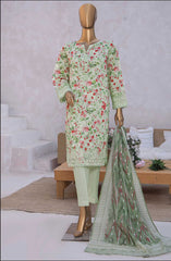 HZ Elite Unstitch Lawn Chikankari Collection D-233