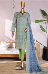 HZ Elite Unstitch Lawn Chikankari Collection D-234