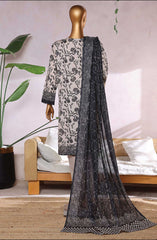 HZ Elite Unstitch Lawn Chikankari Collection D-235