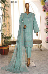 HZ UNstitch Exclusive Printed Slub Lawn Collection 2025 D-01