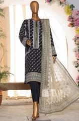 HZ UNstitch Exclusive Printed Slub Lawn Collection 2025 D-06