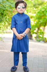 Exclusive 3 Pc Waist Coat Shalwar Kameez Collection By Hassan Jee D-21