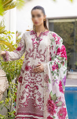 Minha Florum Luxury Embroidered Lawn Collection D-11