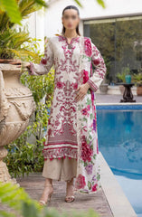 Minha Florum Luxury Embroidered Lawn Collection D-11