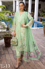 Minha Florum Luxury Embroidered Lawn Collection D-13