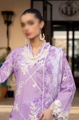 Minha Florum Luxury Embroidered Lawn Collection D-15