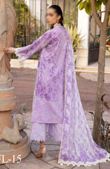 Minha Florum Luxury Embroidered Lawn Collection D-15