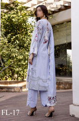 Minha Florum Luxury Embroidered Lawn Collection D-17