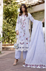 Minha Florum Luxury Embroidered Lawn Collection D-17