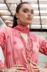 Minha Florum Luxury Embroidered Lawn Collection D-18