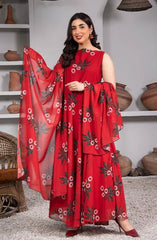 Ethereal Patels Stitched Collection By Nazmina D-09 Red eye