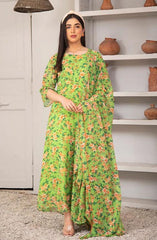 Ethereal Patels Stitched Collection By Nazmina D-11 Pea green bird