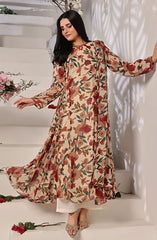 Noor Jahan Festive Stitched Collection By Nazmina D-74 Calico flowers dress