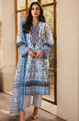 Freesia Zen Embroidered Lawn Collection 2025 D-50081 LUNA