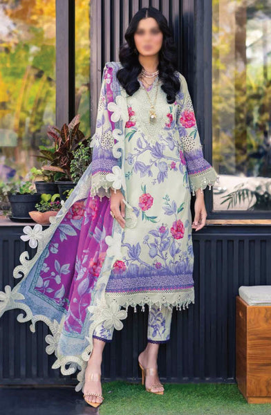 Nureh Girl Glam Unstitched Printed Chikankari Lawn Collection GL 07