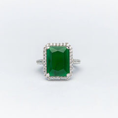 YKL Jewellers Ring Collection GREEN EMERALD OCTAGON RING