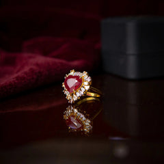 YKL Jewellers Ring Collection HEART SHAPE RUBY RING