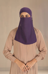 Black Camels Half Niqab With Ties Collection HNWT-01