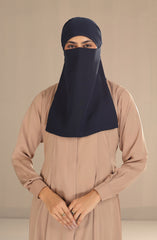 Black Camels Half Niqab With Ties Collection HNWT-06