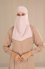 Black Camels Half Niqab With Ties Collection HNWT-08