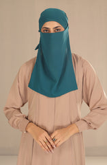 Black Camels Half Niqab With Ties Collection HNWT-09